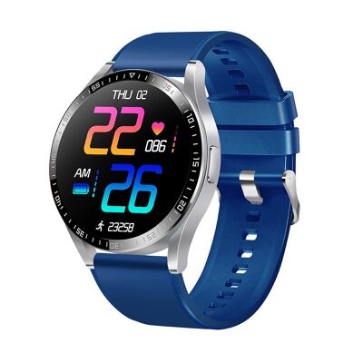 SW019F - Smarty2.0 Connected Watch - Silikonarmband - Chrono, Foto, Herzfrequenz, Blutdruck, Kurslayout