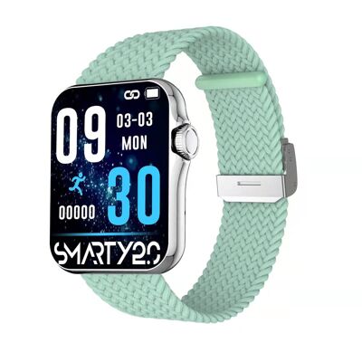 SW028C01 - Smarty2.0 Connected Watch - Stretch-Armband - Stoppuhr, Foto, Herzfrequenz, Blutdruck, Kurslayout