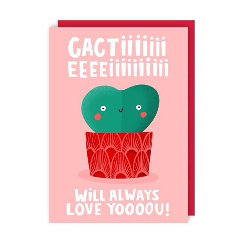 Cacti Love Card Pack of 6 (Valentine's Anniversary)