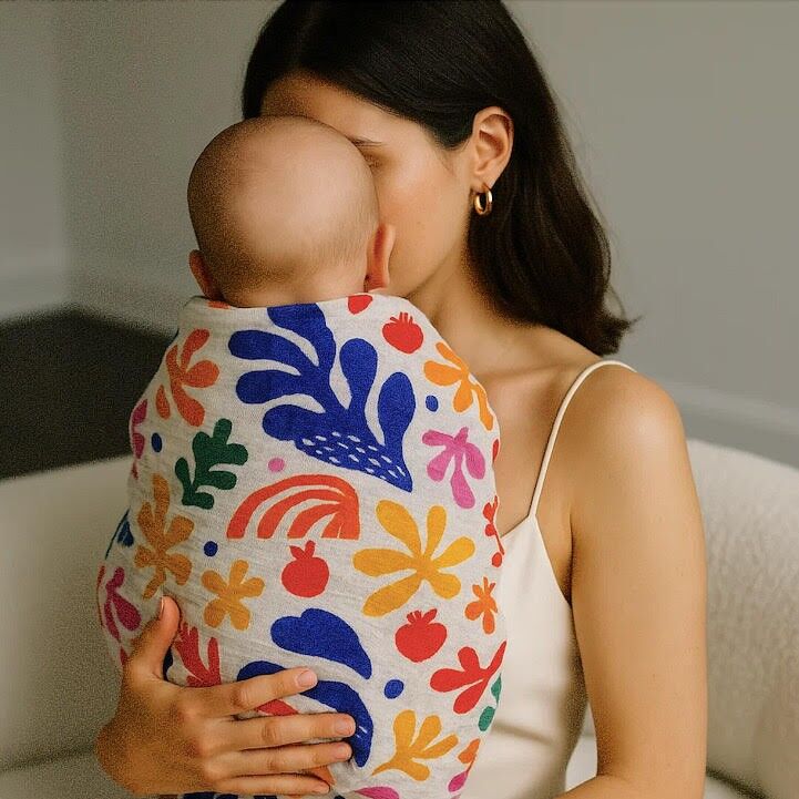 Organic Cotton Baby Muslin Swaddle Blanket - Matisse