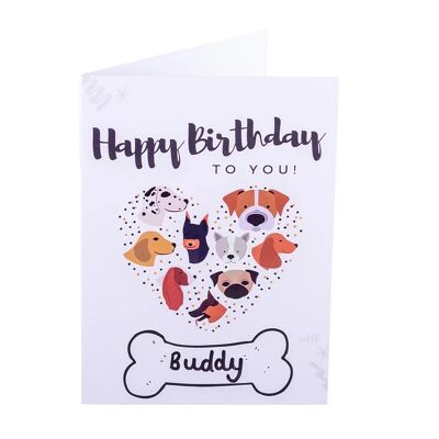 PawBakes Carte d'anniversaire personnalisée pour chien