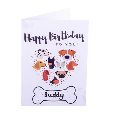 PawBakes Personalisierte Geburtstagskarte für Hunde