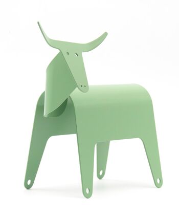 Vaca ; sculpture de vache, taureau en acier 2