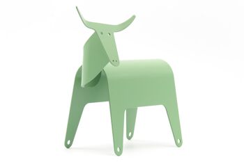 Vaca ; sculpture de vache, taureau en acier 3