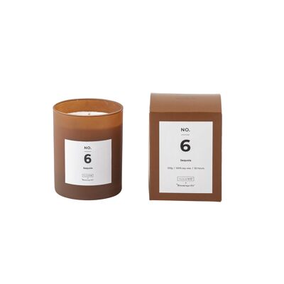 NO. 6 - Sequoia Scented Candle, Natural wax (210 G. - 50 Hour - Gift box - D8xH10 cm)