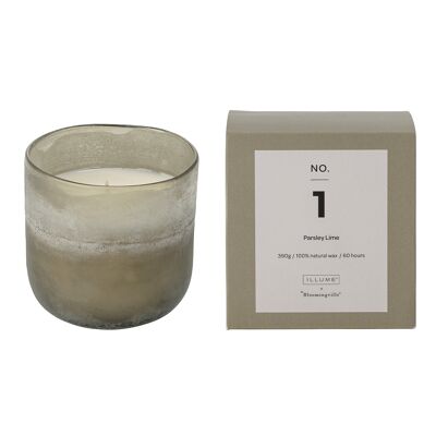 NO. 1 - Vela perfumada de perejil y lima, cera natural (390G - 60 horas - Caja de regalo - D10xH10,5 cm)