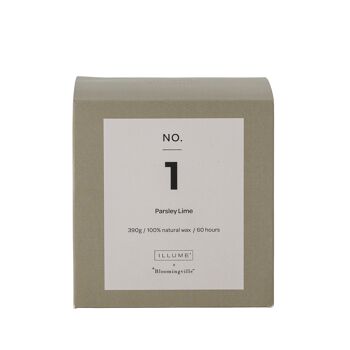 NON. 1 - Bougie Parfumée Persil Citron Vert, Cire Naturelle (390G - 60 Heures - Coffret Cadeau - D10xH10,5 cm) 3