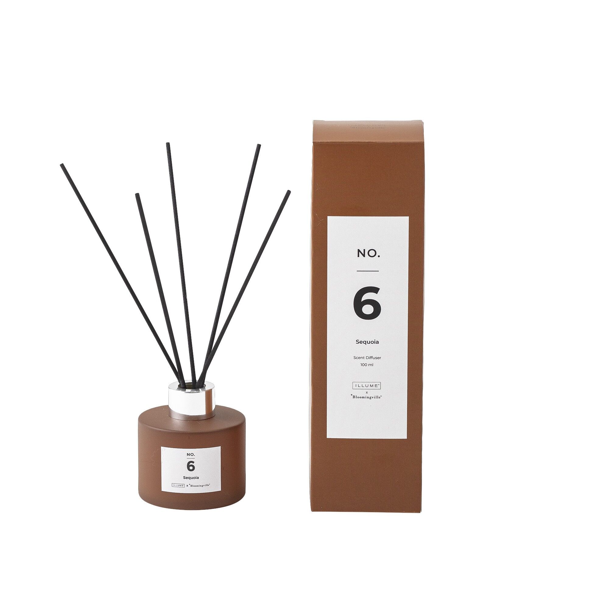 NO. 6 - Sequoia Scent Diffuser (100 ML. - 5 x Paper Reeds - Gift box - D7xH8 cm)