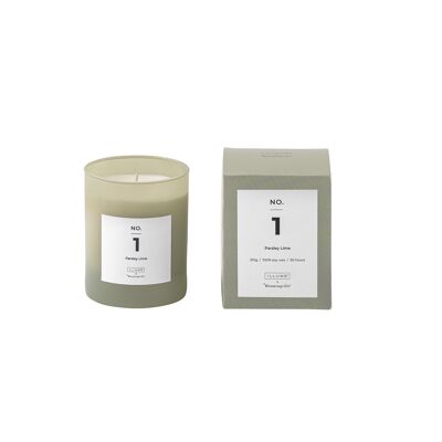 NO. 1 - Parsley Lime Scented Candle, Natural wax (210 G. - 50 Hour - Gift box - D8xH10 cm)