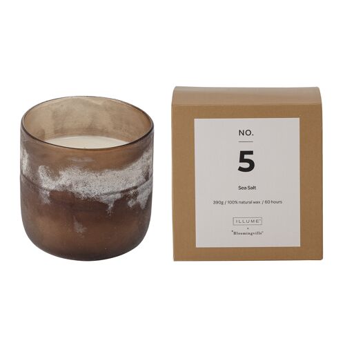 NO. 5 - Sea Salt Scented Candle, Natural wax (390G - 60 Hour - Gift Box - D10xH10,50 cm)