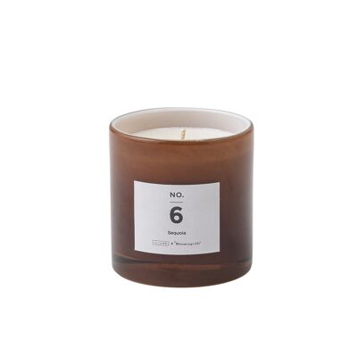 NO. 6 - Vela aromática Sequoia, Cera natural (200 G. - 50 Horas - D8xH8 cm)