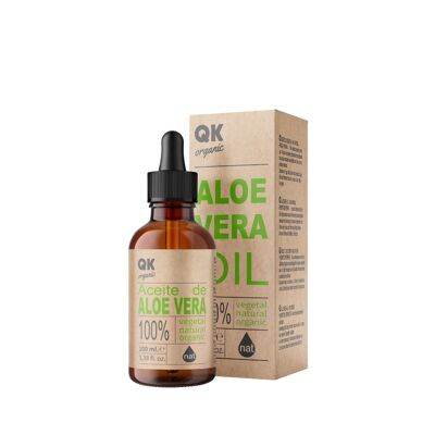 ALOE VERA OIL - Pure and Natural - 100 ml glass bottle - Intensive Care for Face, Body and Hair