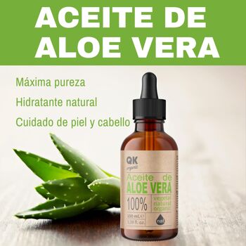 HUILE D'ALOE VERA - Pure et Naturelle - Flacon verre 100 ml - Soin Intensif Visage, Corps et Cheveux 2