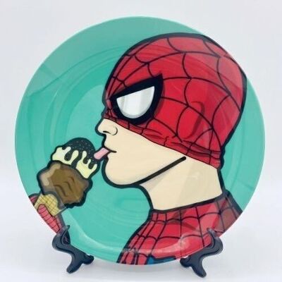 8 INCH PLATE, LICK IT SPIDEY BY AINSLEY WILSON