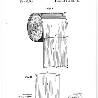 Toilet Paper Patent Poster