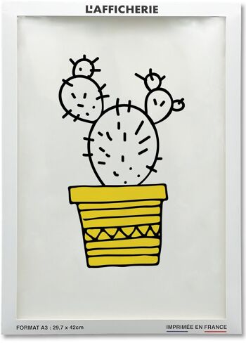 Affiche Cactus jaune 2