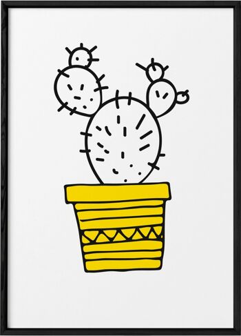 Affiche Cactus jaune 3