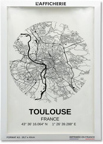 Affiche Carte Toulouse 2