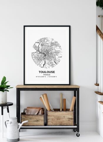 Affiche Carte Toulouse 4
