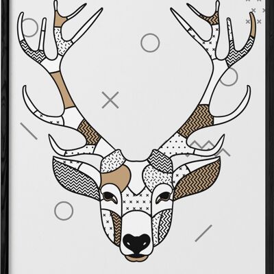 Scandinavian deer poster