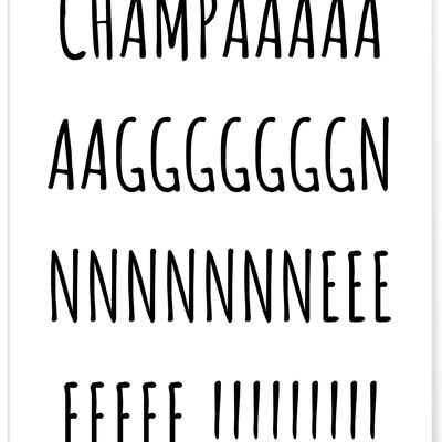 Champagne poster - humor