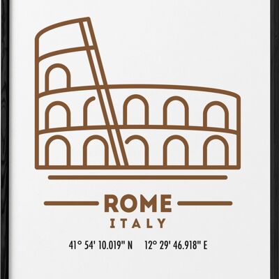 Affiche Coordonnées Rome