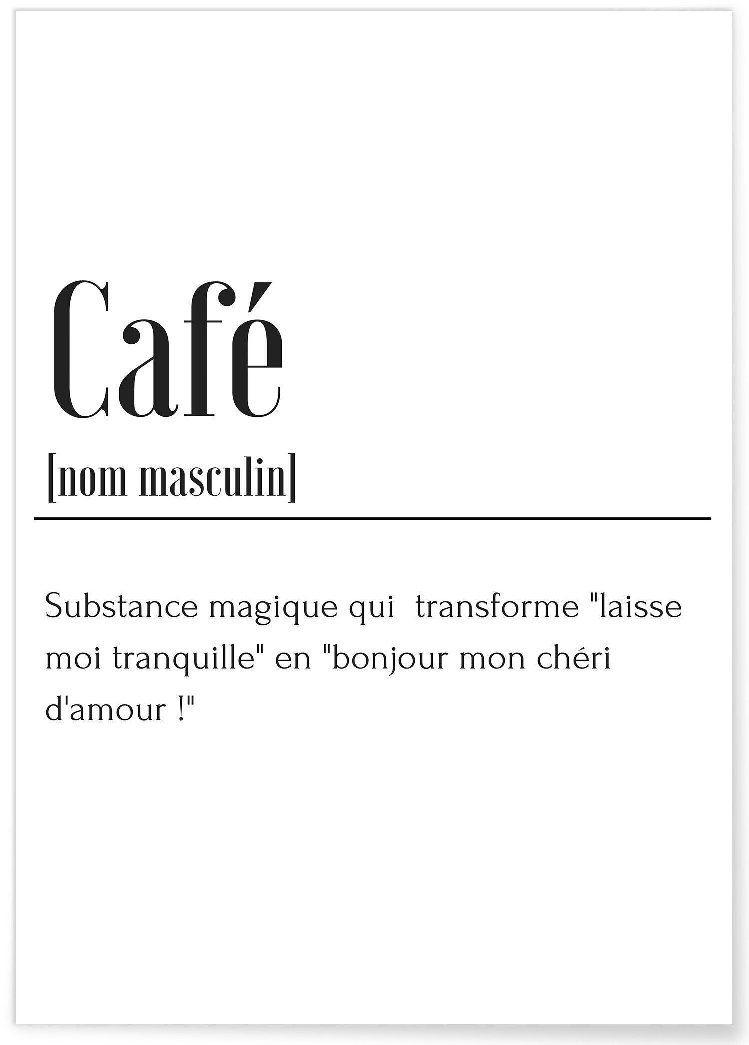 Poster di definizione del caffè