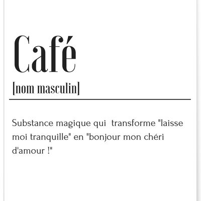 Poster di definizione del caffè