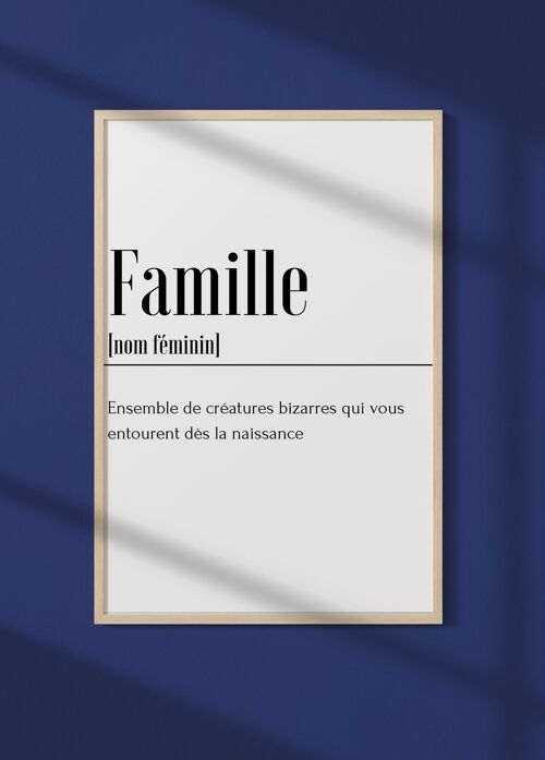 Affiche Définition Famille - Pour la Famille