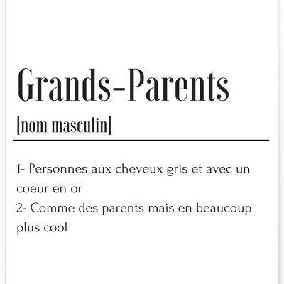 Affiche Définition Grands-Parents