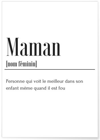 Affiche Définition Maman 1