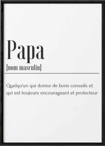 Affiche Définition Papa - famille 3
