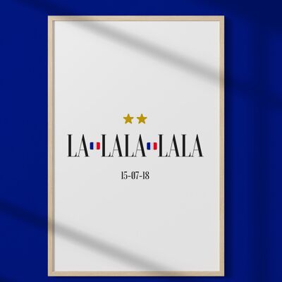 Poster Francia campione del mondo 2018 - calcio