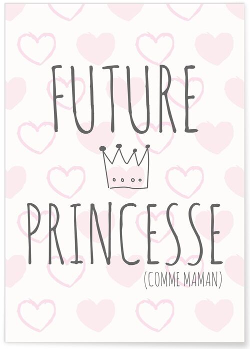 Affiche Future princesse (comme maman) - humour
