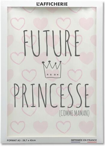 Affiche Future princesse (comme maman) - humour 2