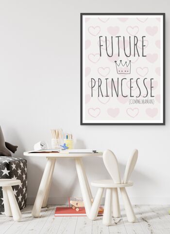 Affiche Future princesse (comme maman) - humour 4