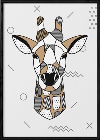 Affiche Girafe scandinave