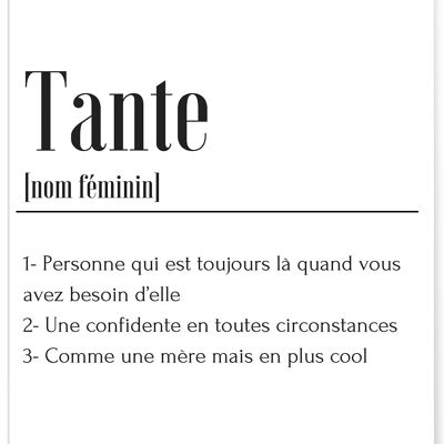 Tante Definition Poster