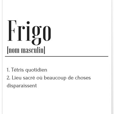 Affiche Définition Frigo