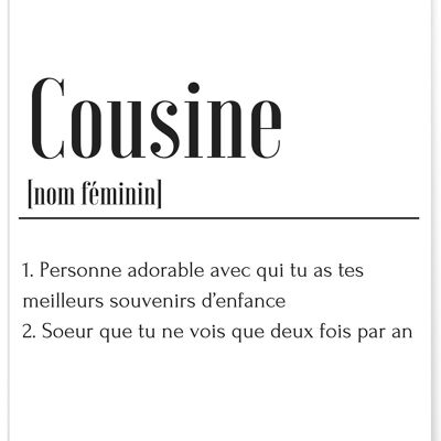 Cousin-Definitions-Plakat