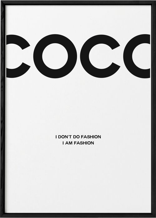 Affiche Coco "I am fashion"