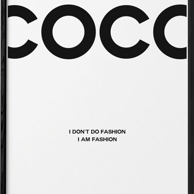 Affiche Coco "I am fashion"