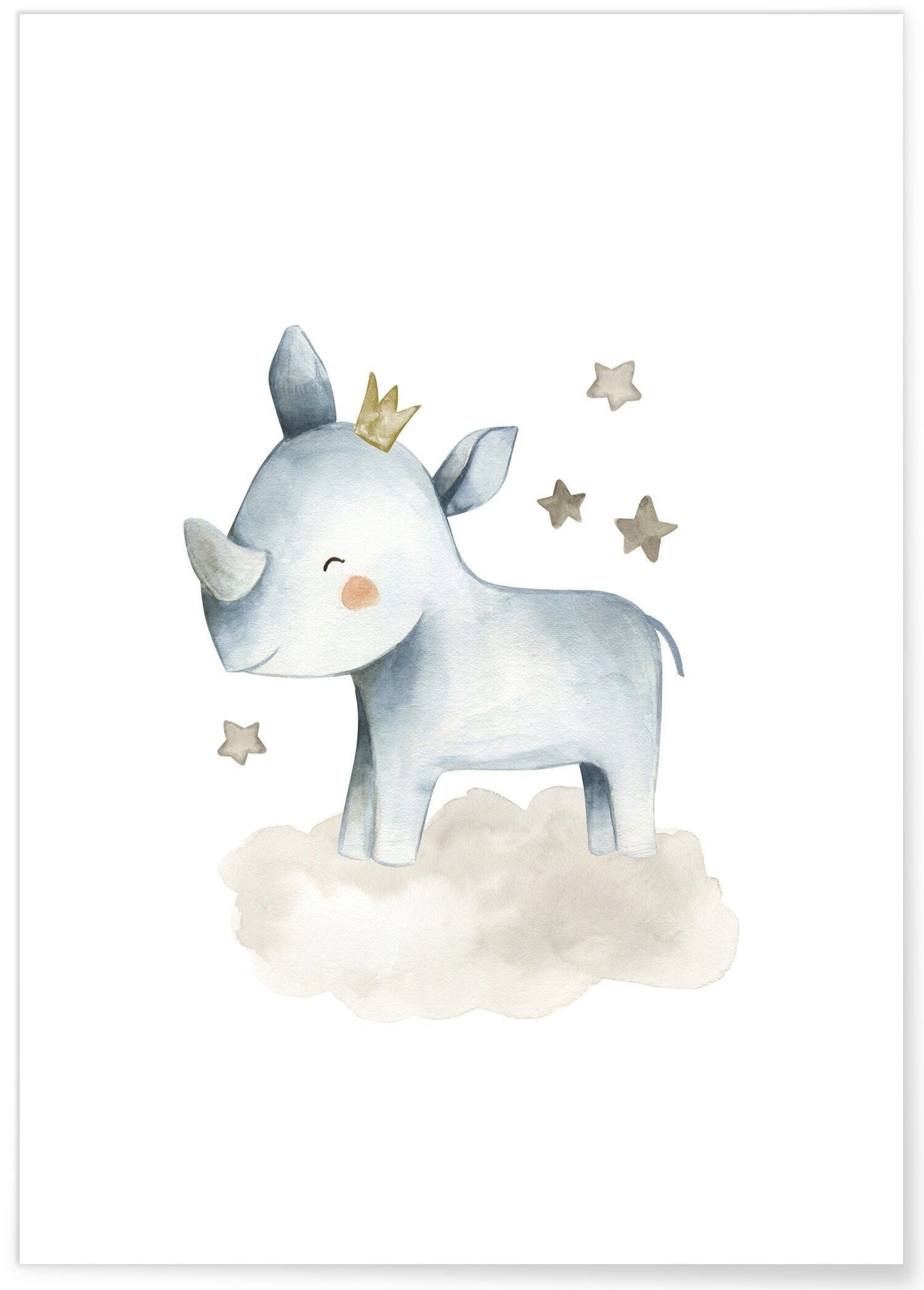 Poster di bambino rinoceronte