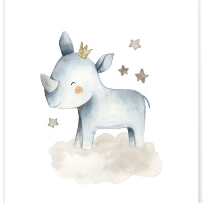 Baby Rhino Poster