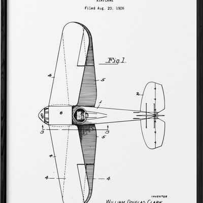 Flugzeugpatent Poster