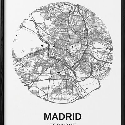 Madrid-Karte-Plakat