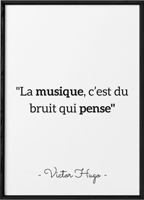 Affiche Victor Hugo "La musique..."