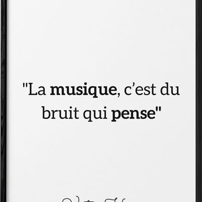 Affiche Victor Hugo "La musique..."
