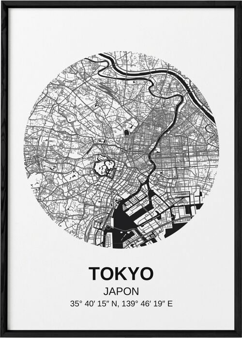Affiche  Carte Tokyo
