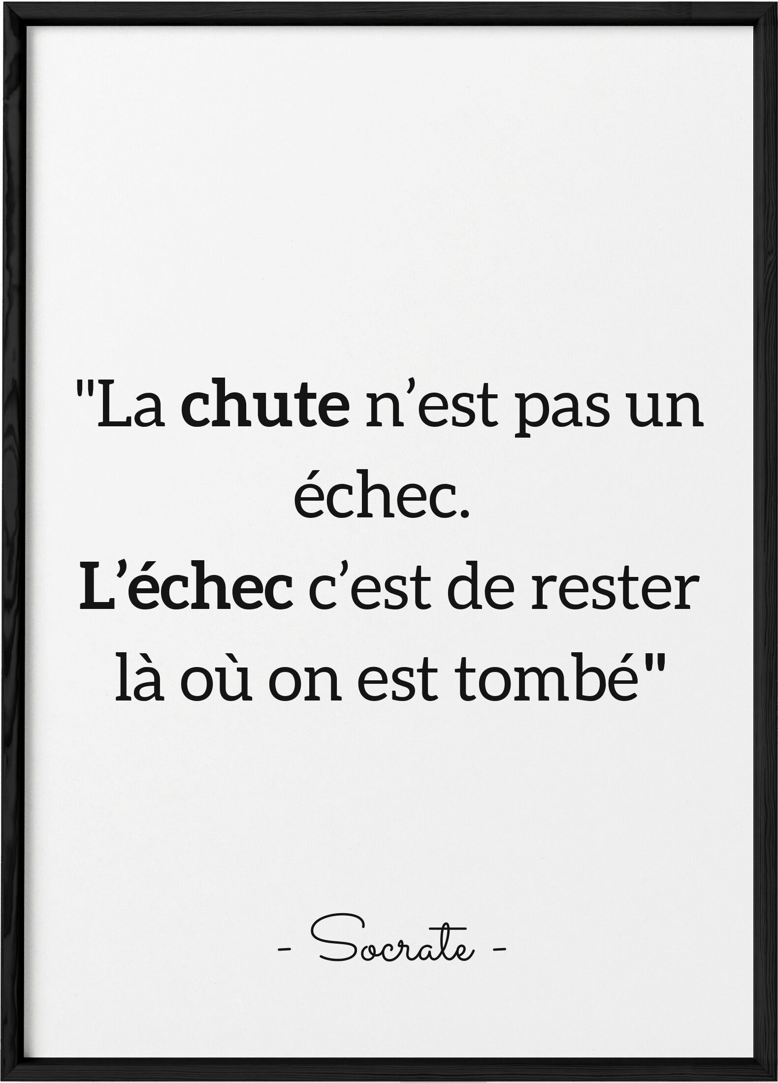Poster Socrate "La caduta non è un fallimento..."